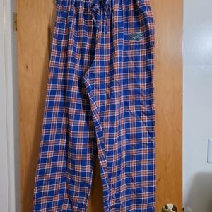 Blue and Orange Plaid Men's Pants